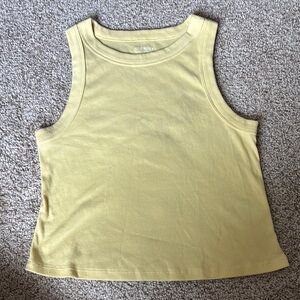Old Navy Butter Yellow Ribbed Tank Top